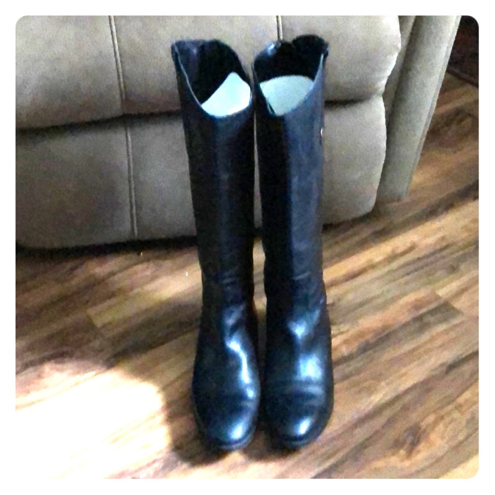 wide calf,leather,Sam Edelman boots black